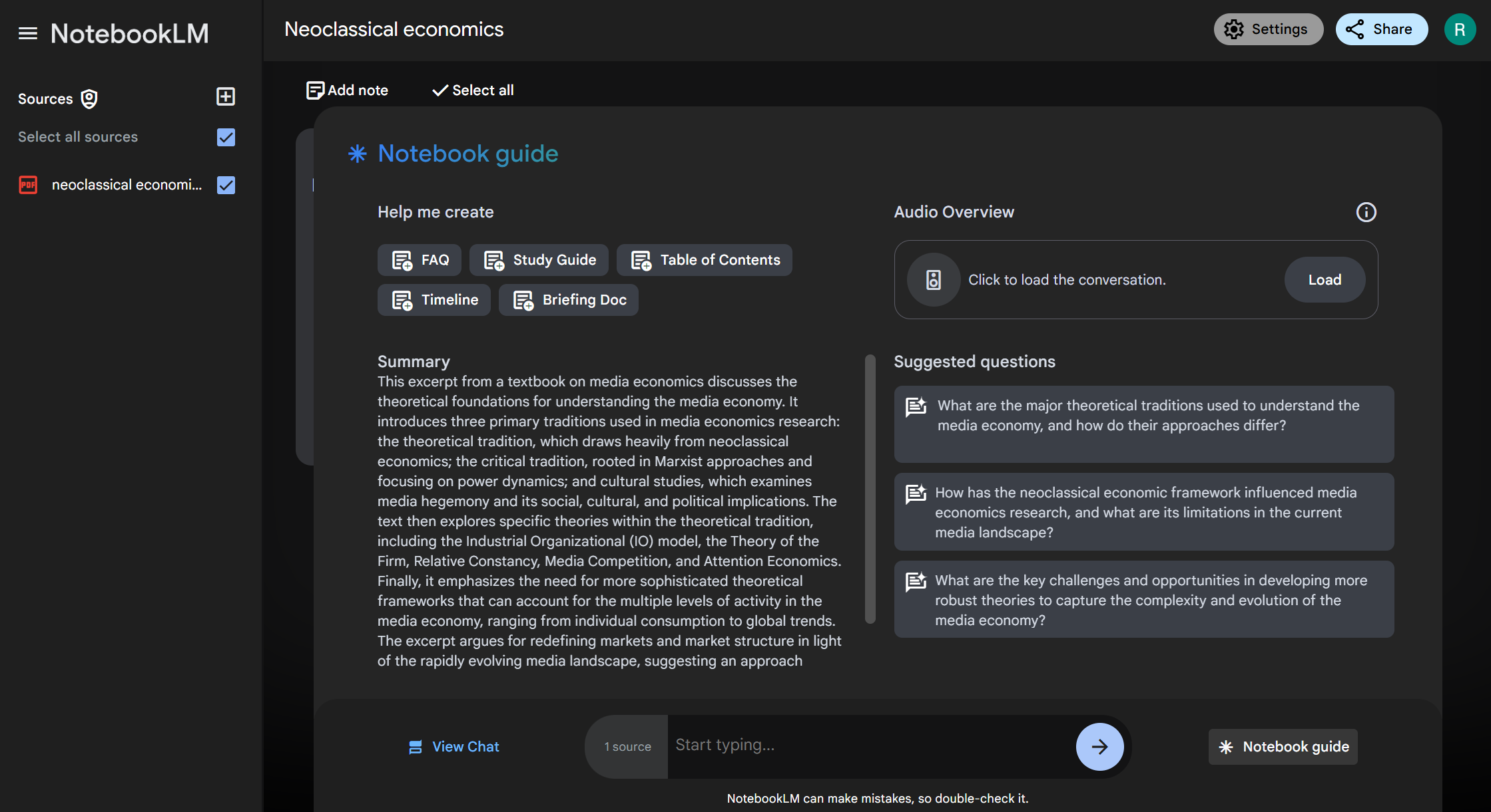 notebook LM homepage